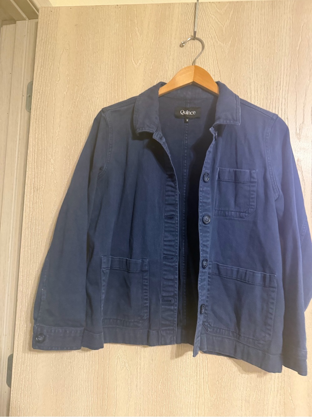 Quince Men's Dark Navy Brushed Cotton Field Jacket